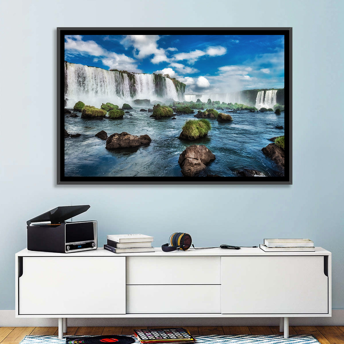 Iguazu Falls Vista Wall Art in a room, landscape