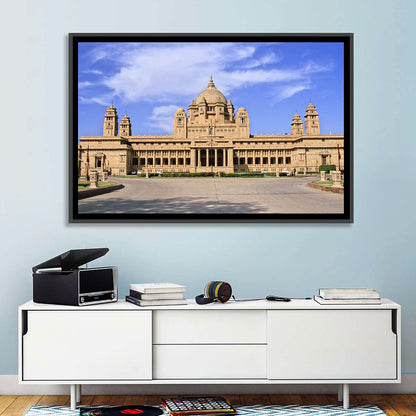 Umaid Bhawan Palace Under Clear Blue Sky Wall Art