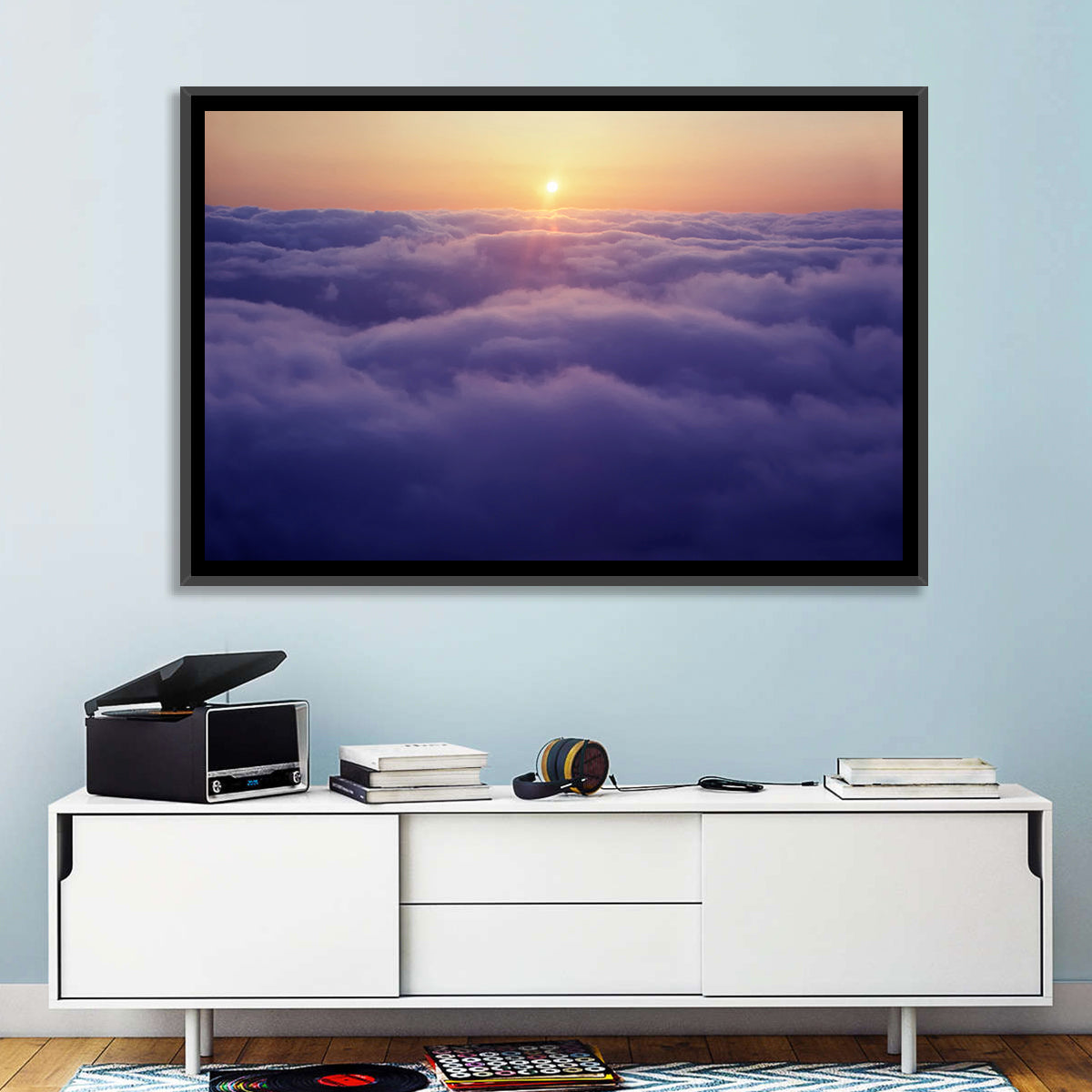 Sunset Above Clouds Wall Art