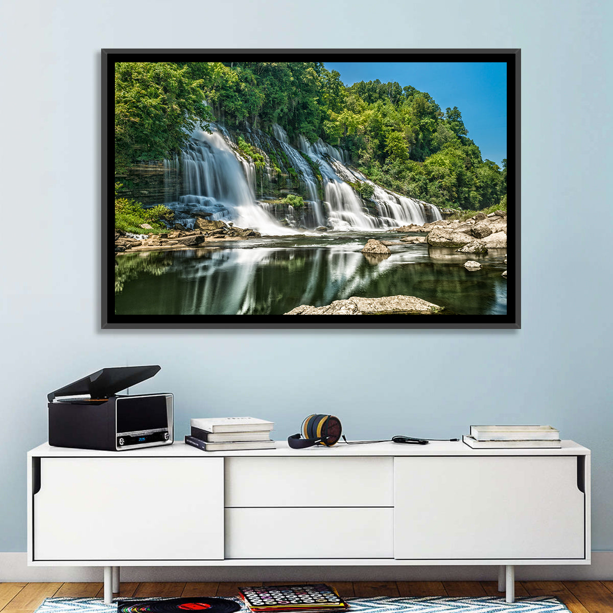 Twin Falls at Rock Island State Park Wall Art in a room, landscape