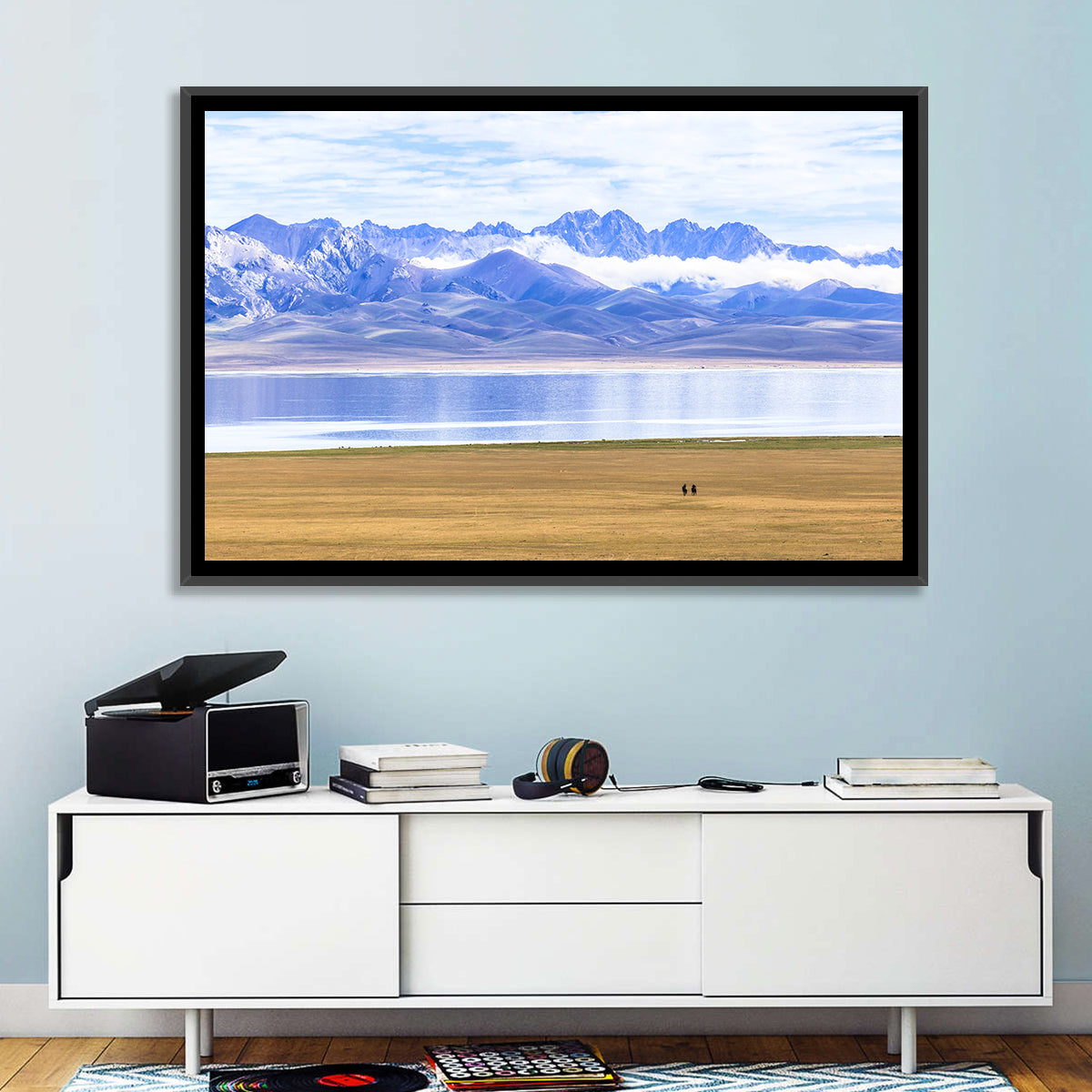 Song Kul Lake Silhouettes Wall Art