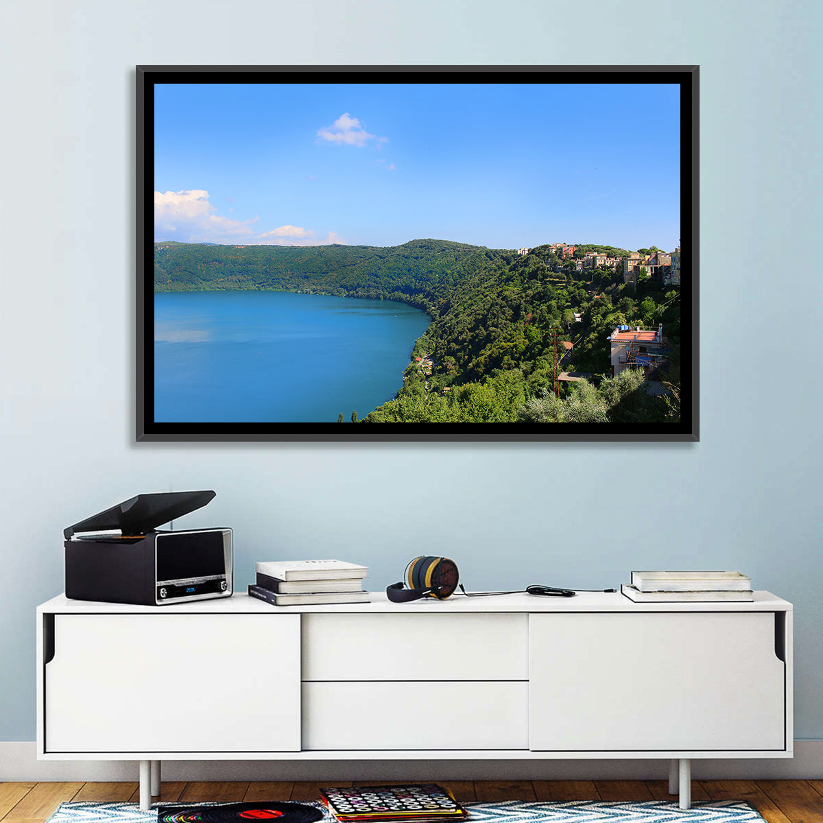 Lake Albano, Castel Gandolfo Wall Art in a room, landscape