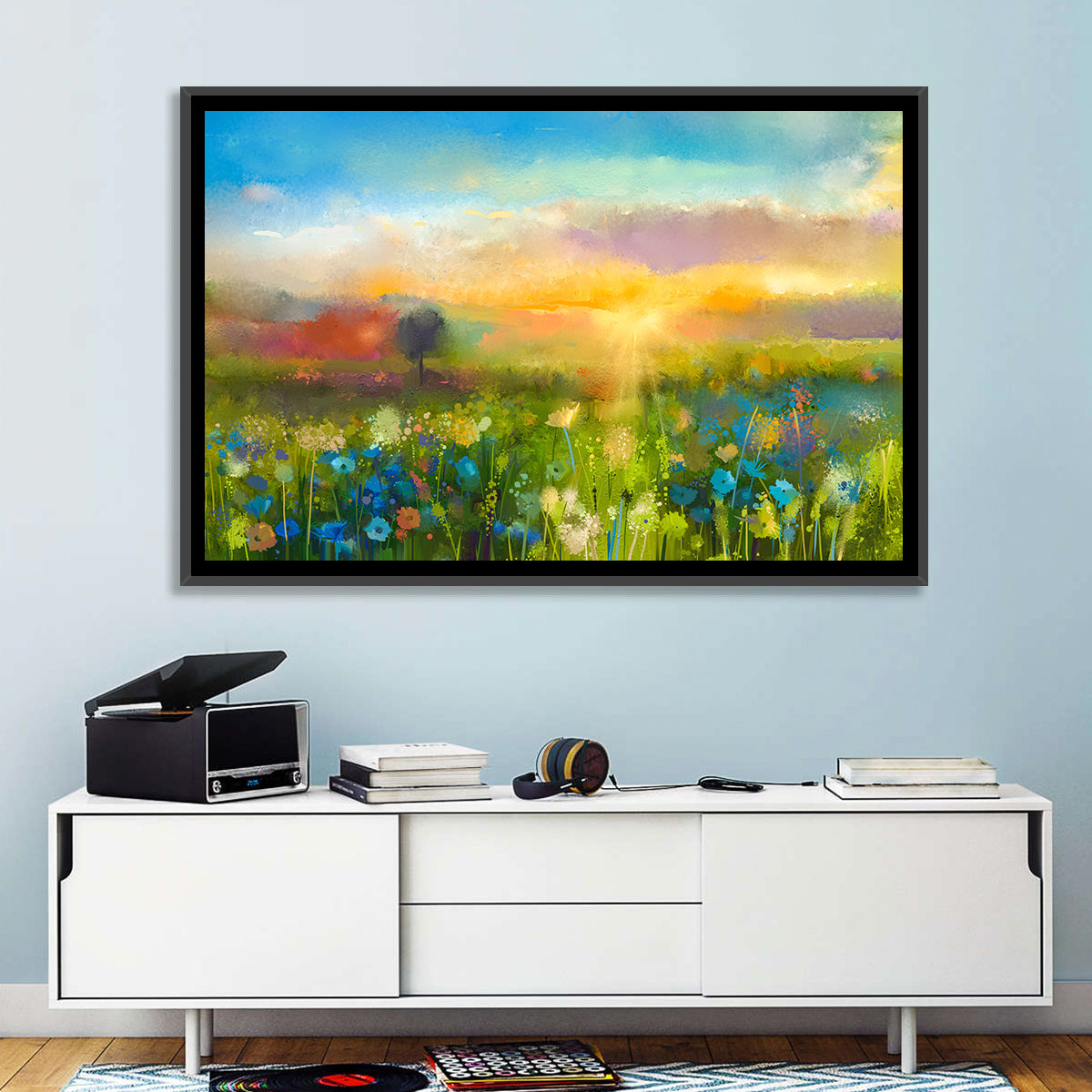 Sunset Wildflower Meadow Wall Art
