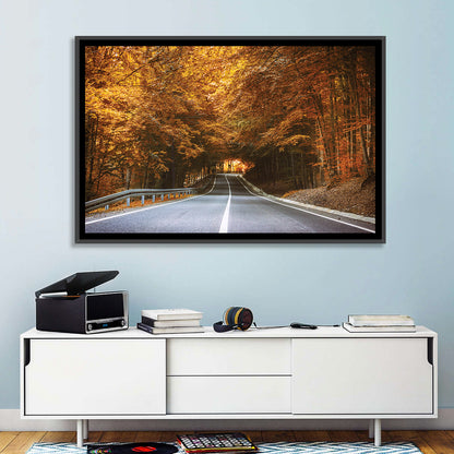Autumn Forest Road with Canopy Wall Art