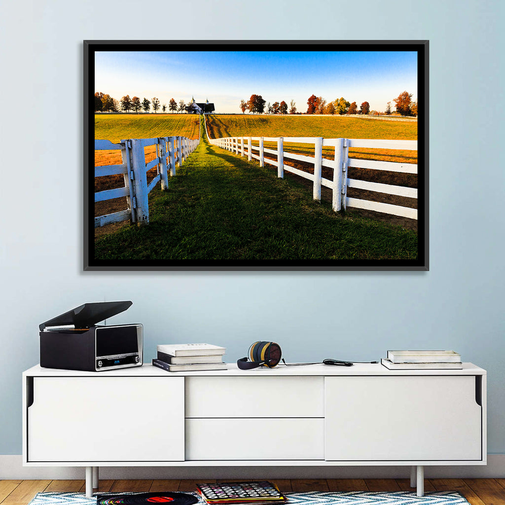 Kentucky Horse Farm at Golden Hour Wall Art