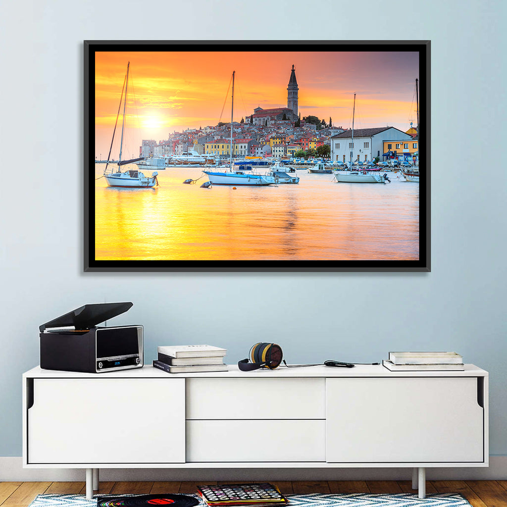 Rovinj Harbor at Sunset Wall Art