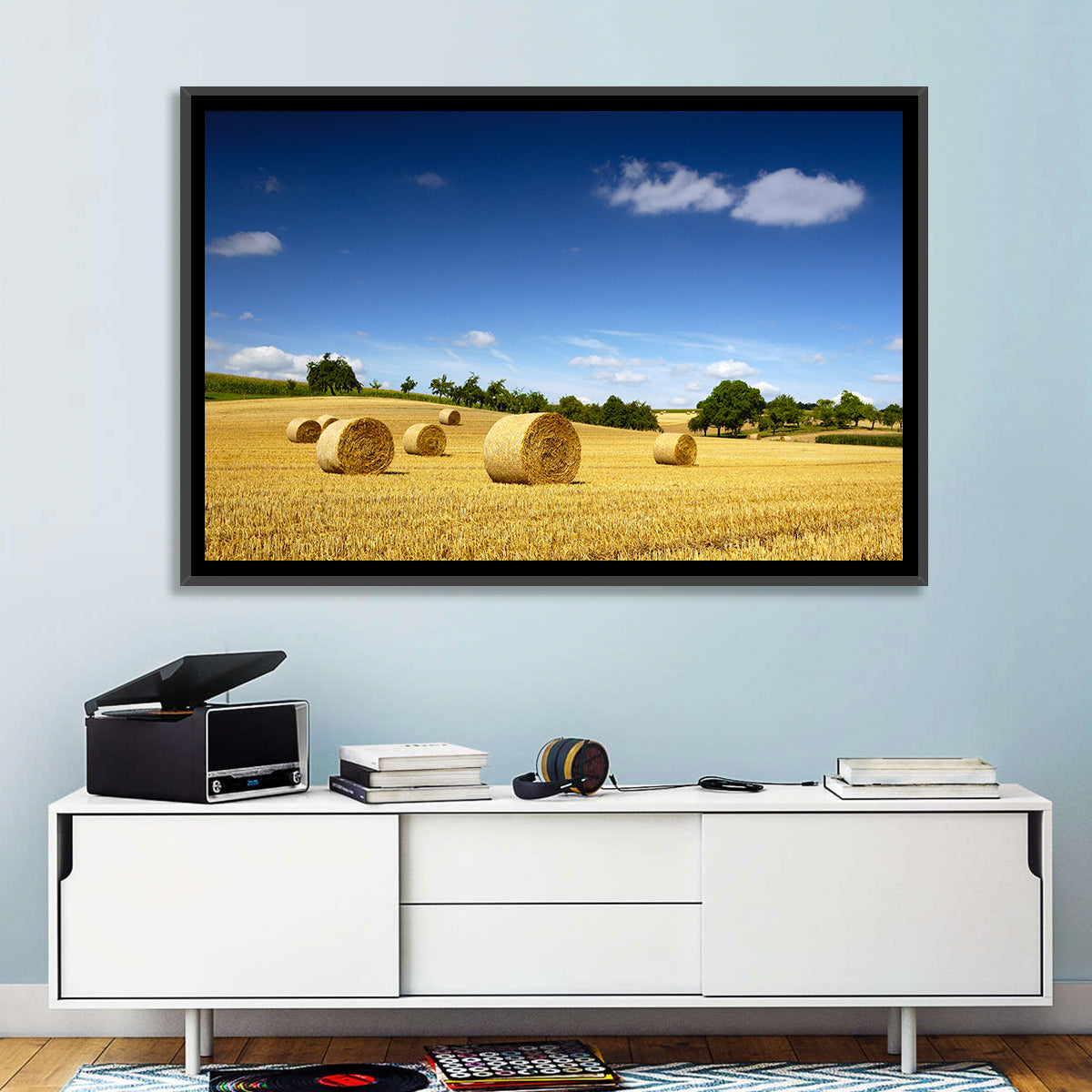 Late Summer Straw Bales Wall Art