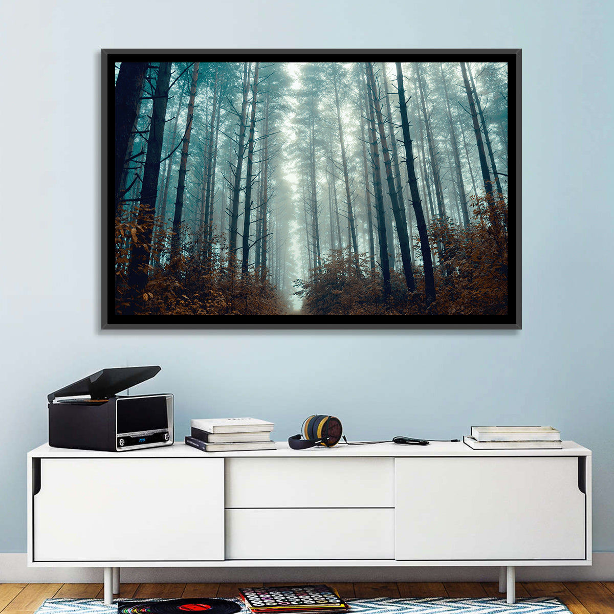 Misty Pine Forest Wall Art