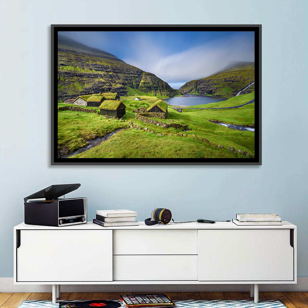 Saksun Turf Roof Cabins Wall Art