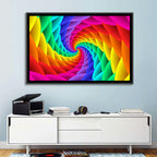 Rainbow Spiral Vortex Tunnel Wall Art