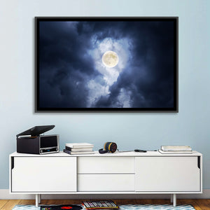 Moon & Cloudy Sky Wall Art