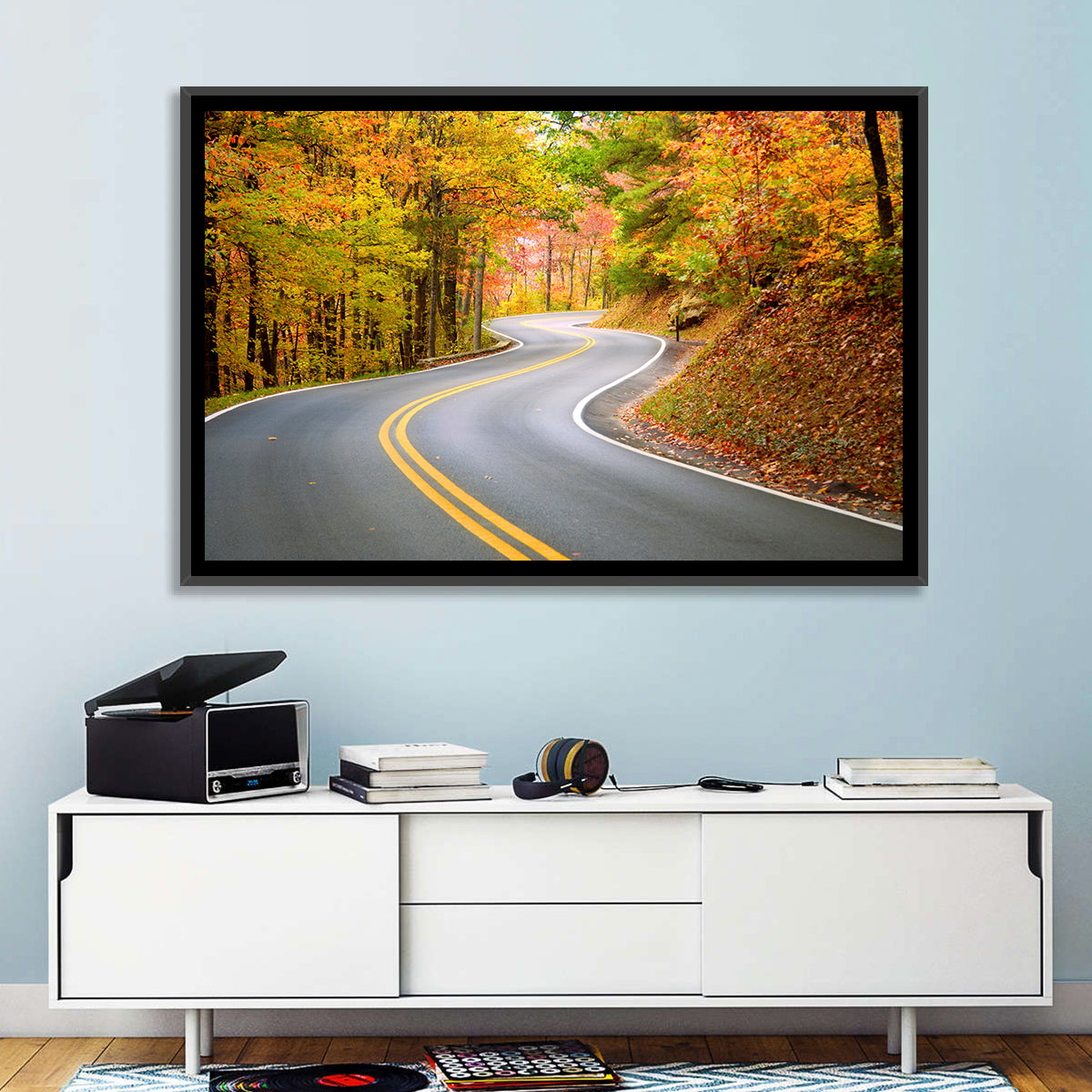 Winding Autumn Road Wall Art