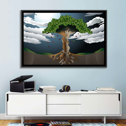 Moonlit Lovers Tree Wall Art