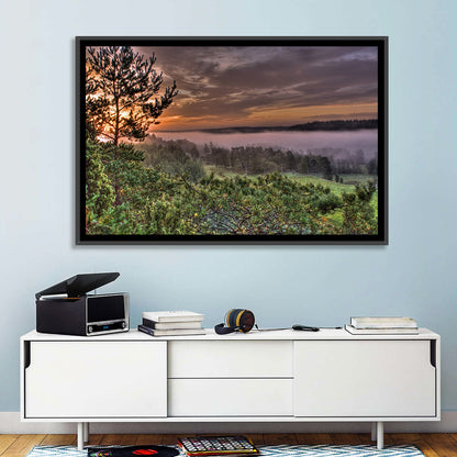 Misty Swedish Pine Valley Wall Art