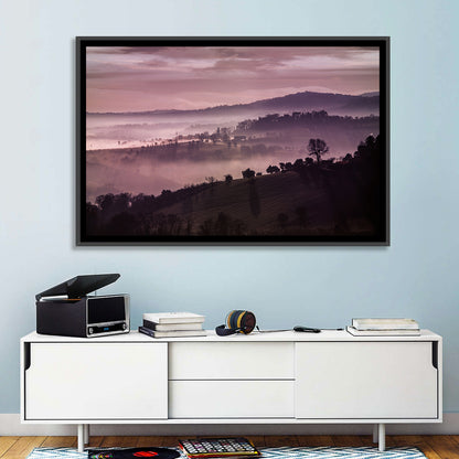 Misty Lavender Hills Wall Art