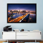 Sunset Over Manhattan Bridges Wall Art