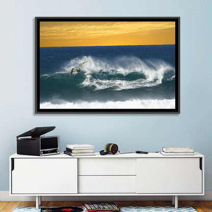 Windsurfer at Golden Wave Wall Art