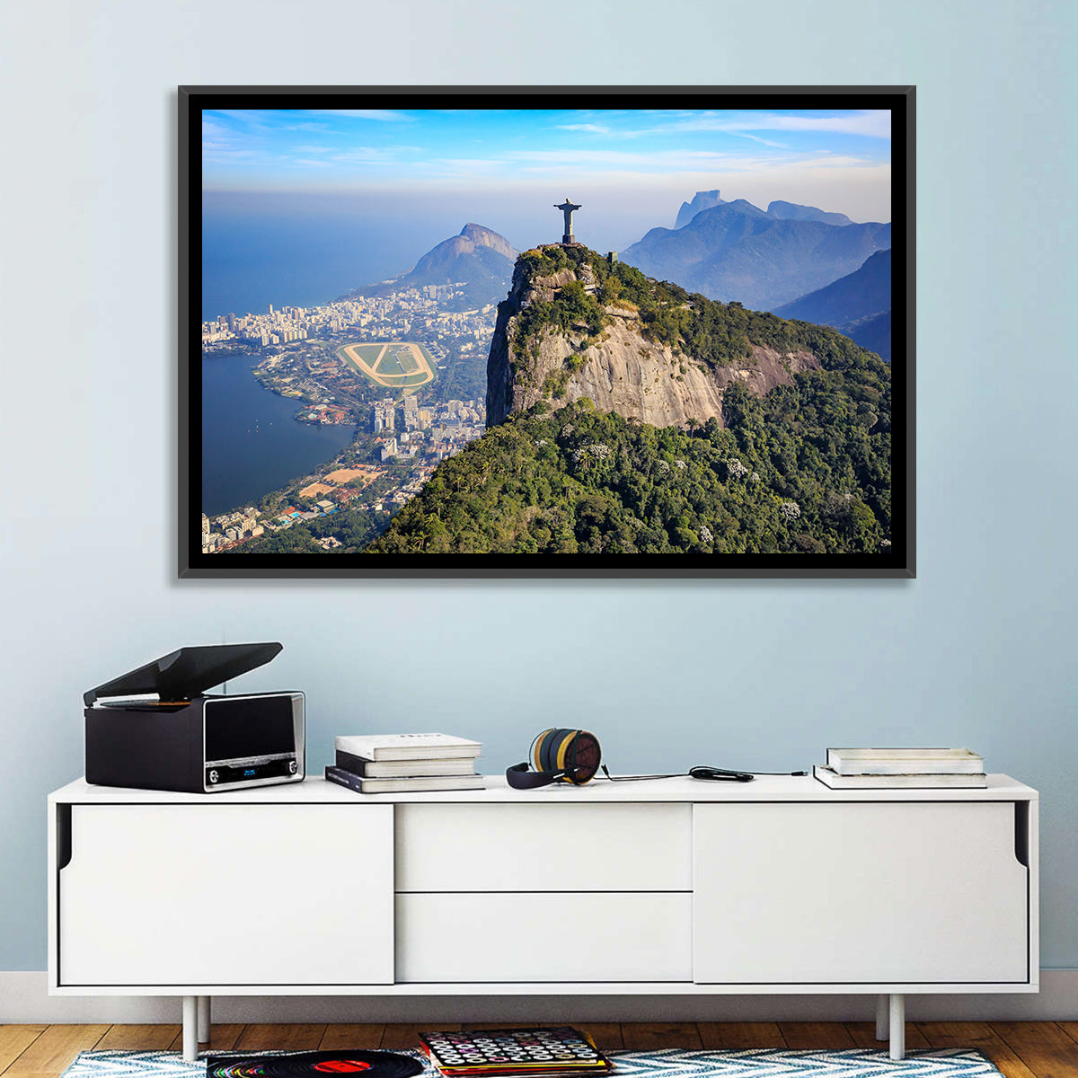 Rio De Janeiro Skyline with Christ the Redeemer Wall Art