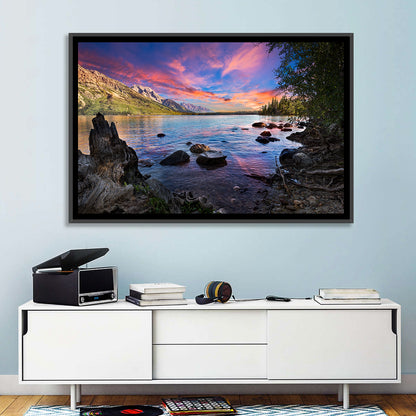 Jenny Lake Sunset Wall Art