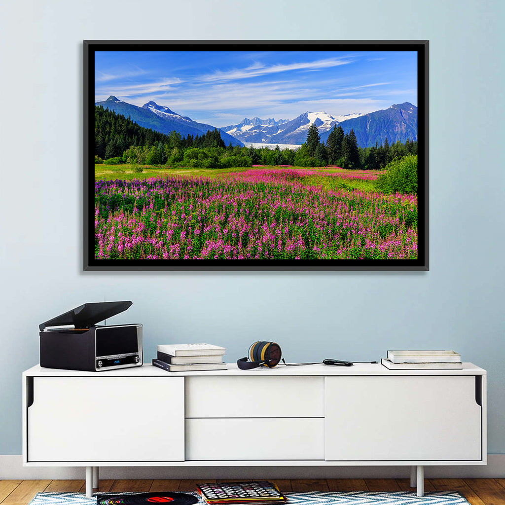 Juneau Meadow with Mendenhall Glacier Wall Art