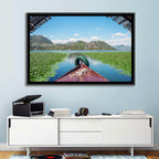 Bow of a Boat at Shkodra Lake Wall Art
