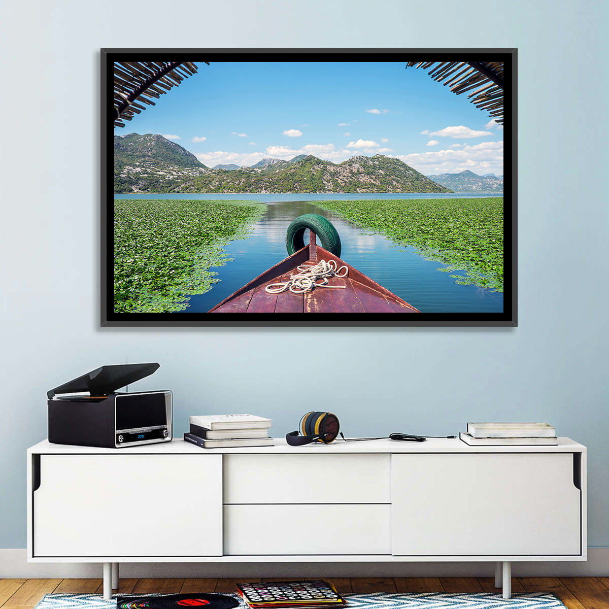 Bow of a Boat at Shkodra Lake Wall Art
