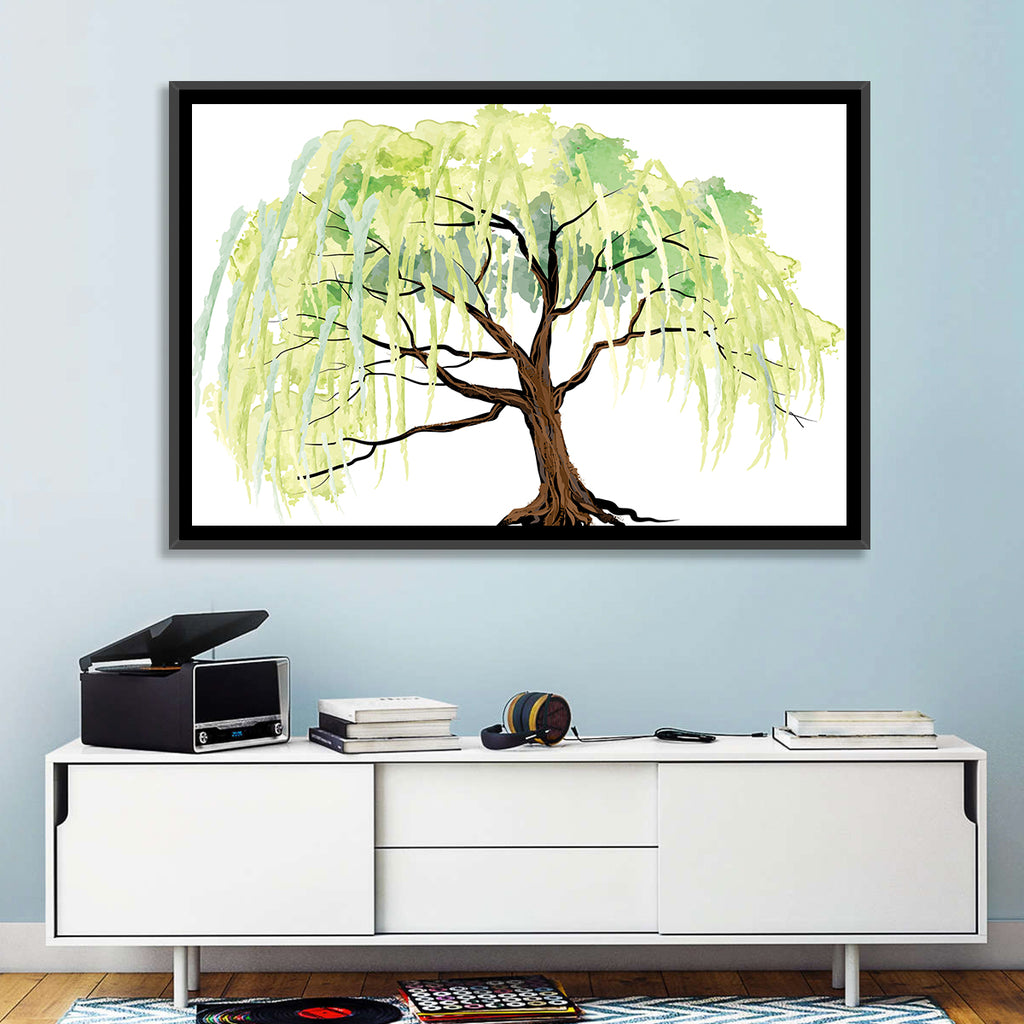 Weeping Willow Watercolor Sketch Wall Art