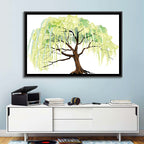 Weeping Willow Watercolor Sketch Wall Art