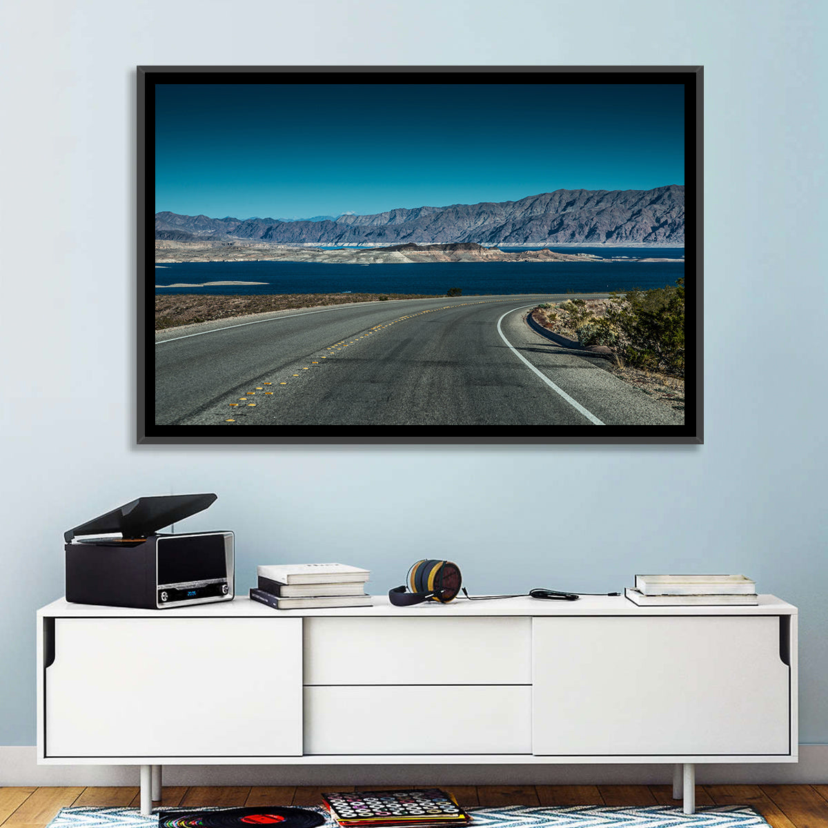 Lake Mead Curved Road Wall Art