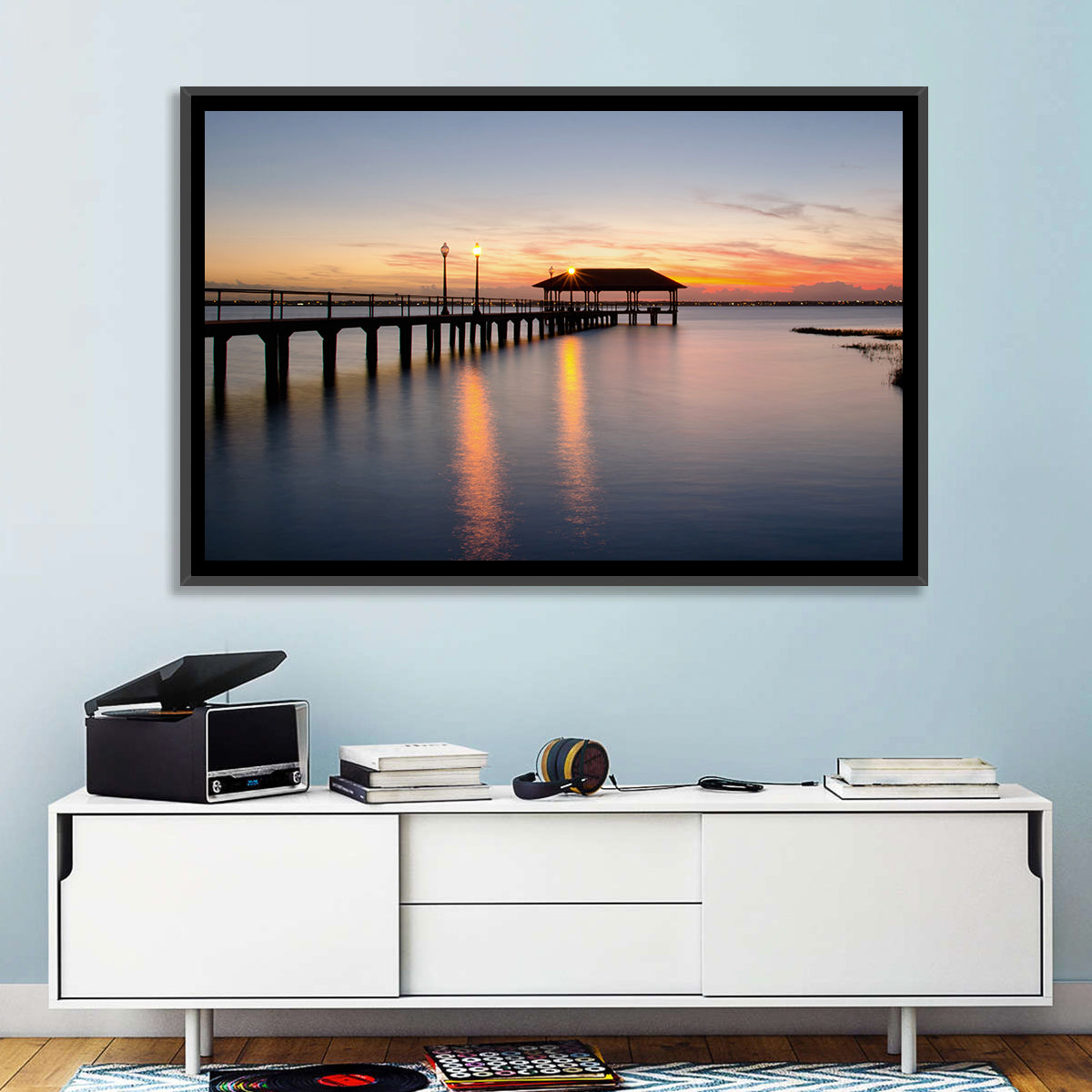 Lake Jackson Pier Sunset Wall Art