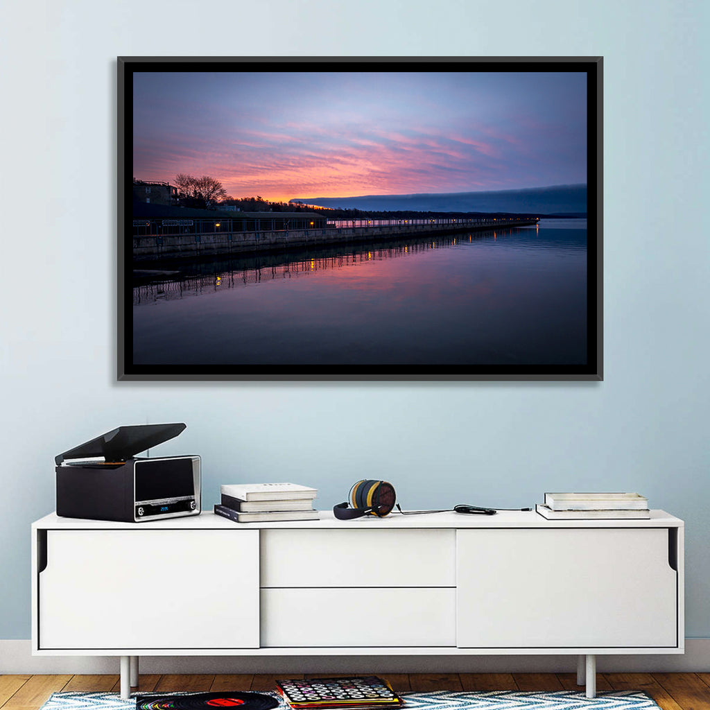 Skaneateles Lake Pier at Dusk Wall Art