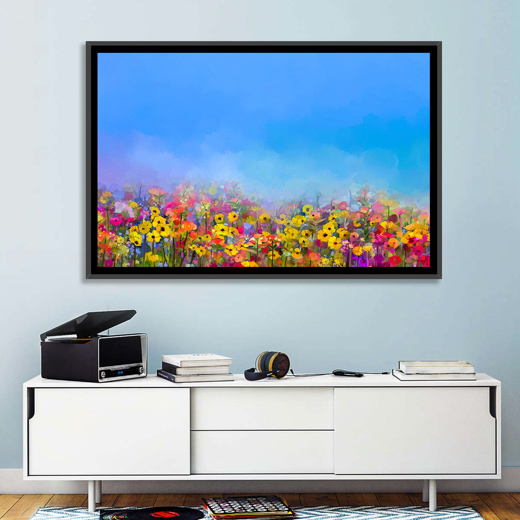 Cornflower and Daisy Meadow Wall Art