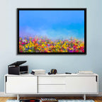 Cornflower and Daisy Meadow Wall Art