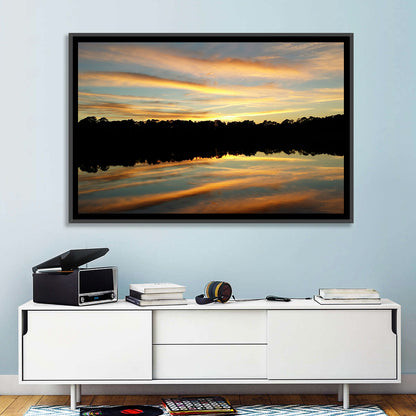 Lake Charles Golden Sunset Wall Art