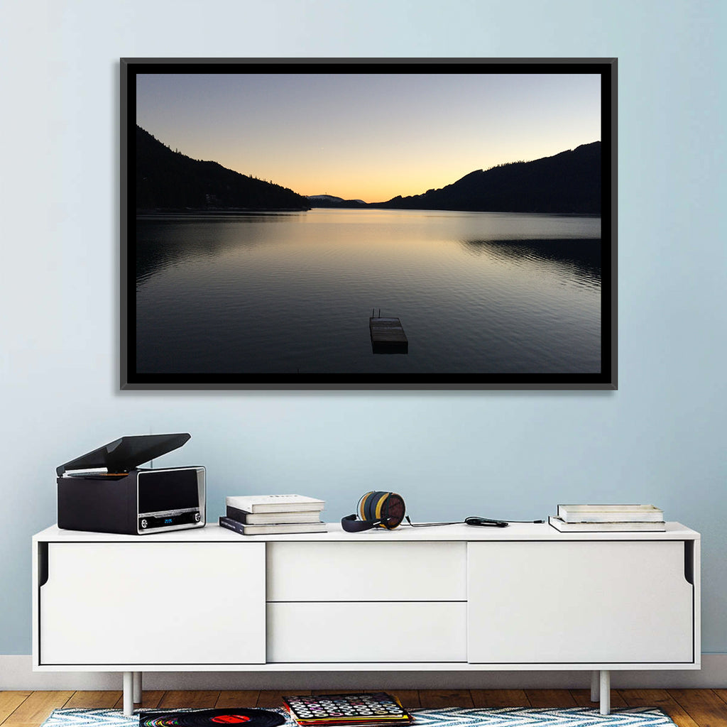 Lake Cushman Dock at Dusk Wall Art