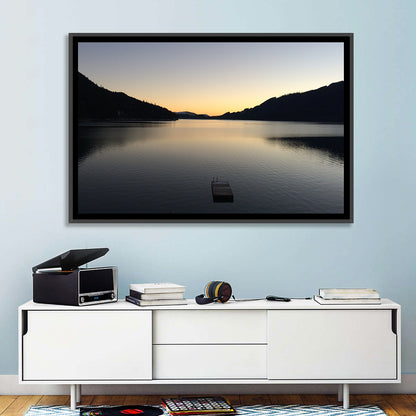 Lake Cushman Dock at Dusk Wall Art