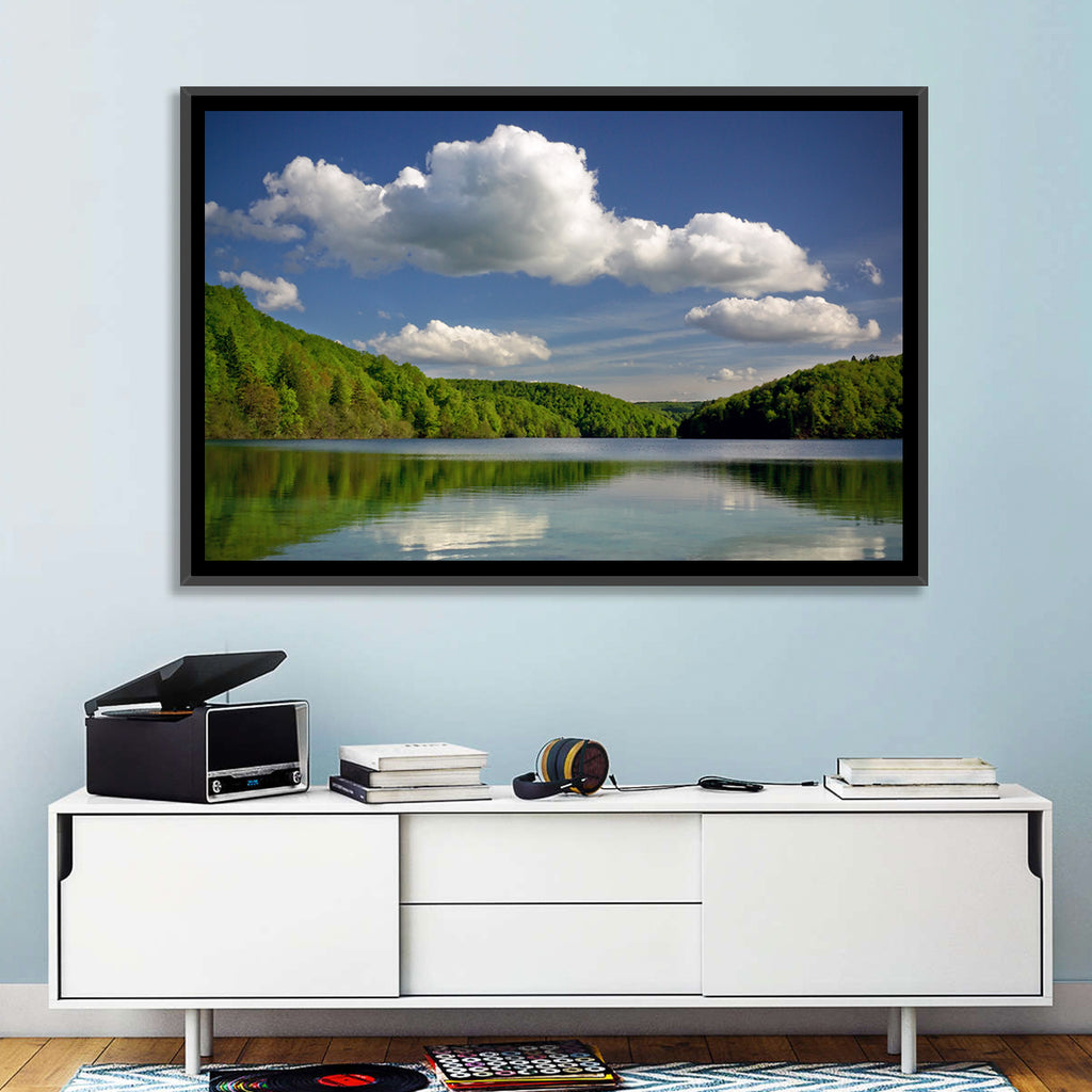 Plitvice Forest Lake Scene Wall Art