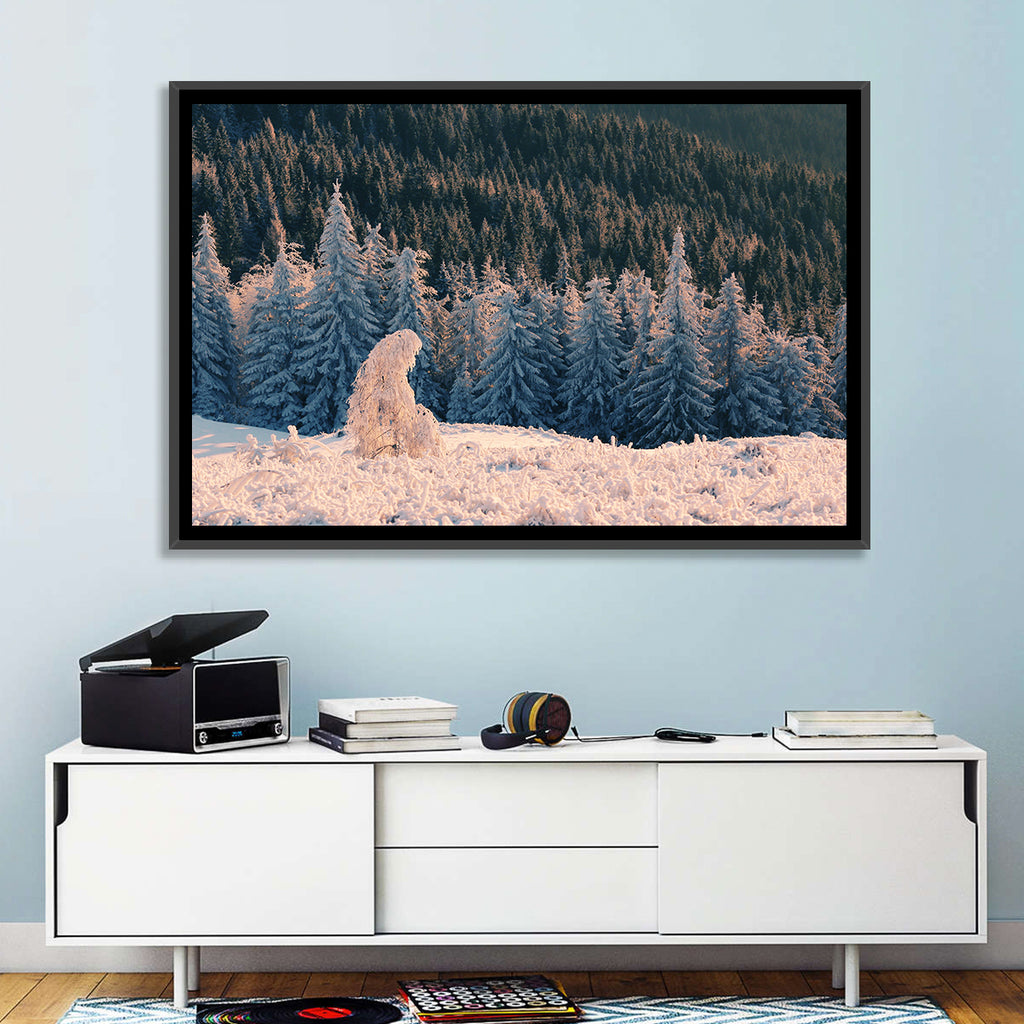Carpathian Forest at Golden Hour Wall Art