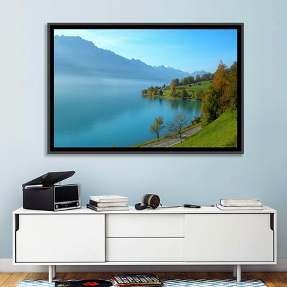 Lake Brienz Misty Shoreline Wall Art