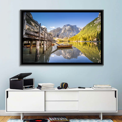 Lago Di Braies Pier Wall Art
