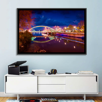 Lovers Bridge Nightscape Wall Art