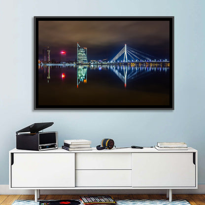 Vanšu Bridge Night Skyline Wall Art