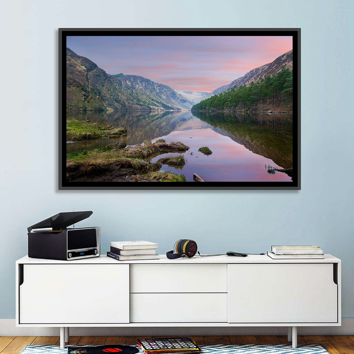 Glendalough Upper Lake at Dusk Wall Art