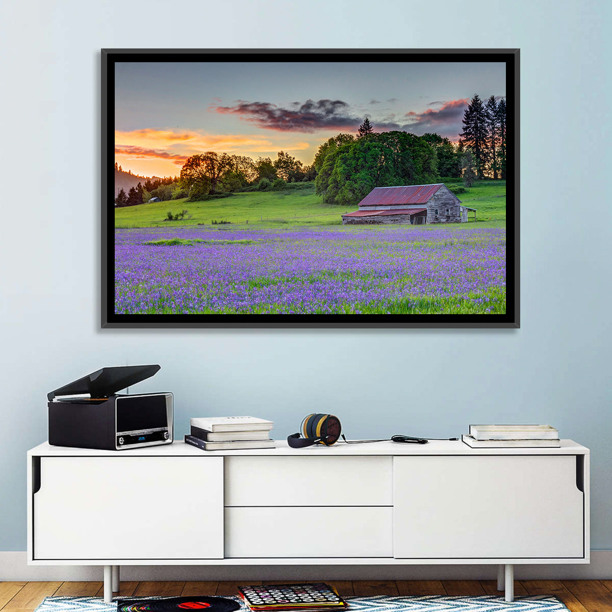 Willamette Valley Barn at Sunset Wall Art