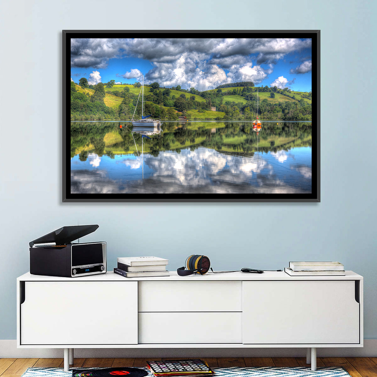 Sailboats on Ullswater Wall Art