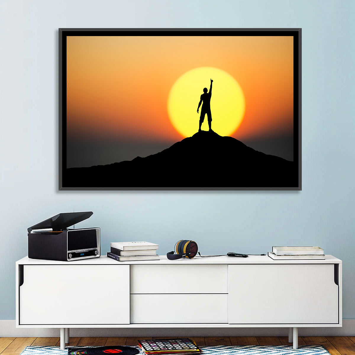 Champion Silhouette at Sunset Wall Art