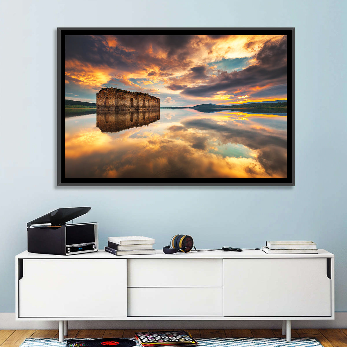 Sunken Church at Zhrebchevo Dam Wall Art