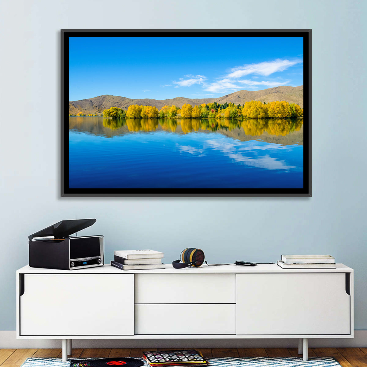 Lake Ruataniwha Wall Art in a room, landscape
