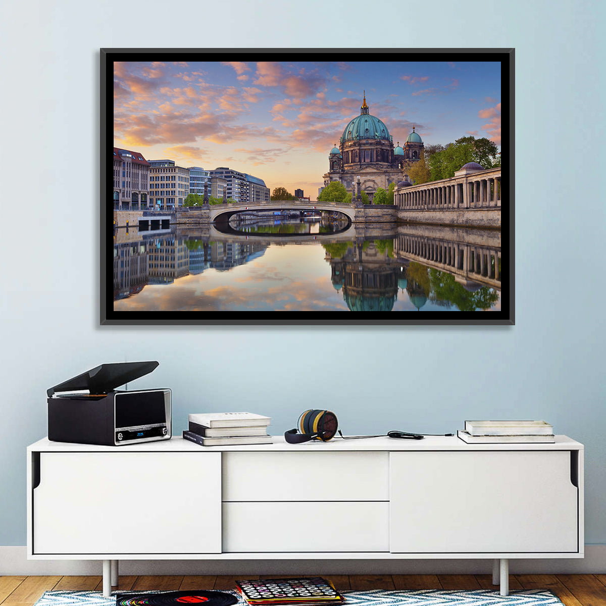 Golden Hour at Berlin Cathedral Wall Art in a room, landscape