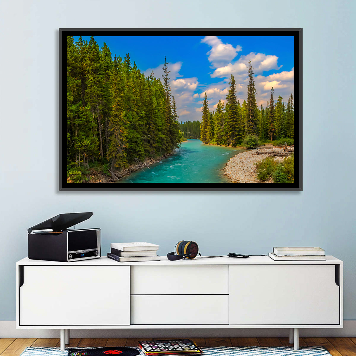 Pipestone River Wall Art in a room, landscape